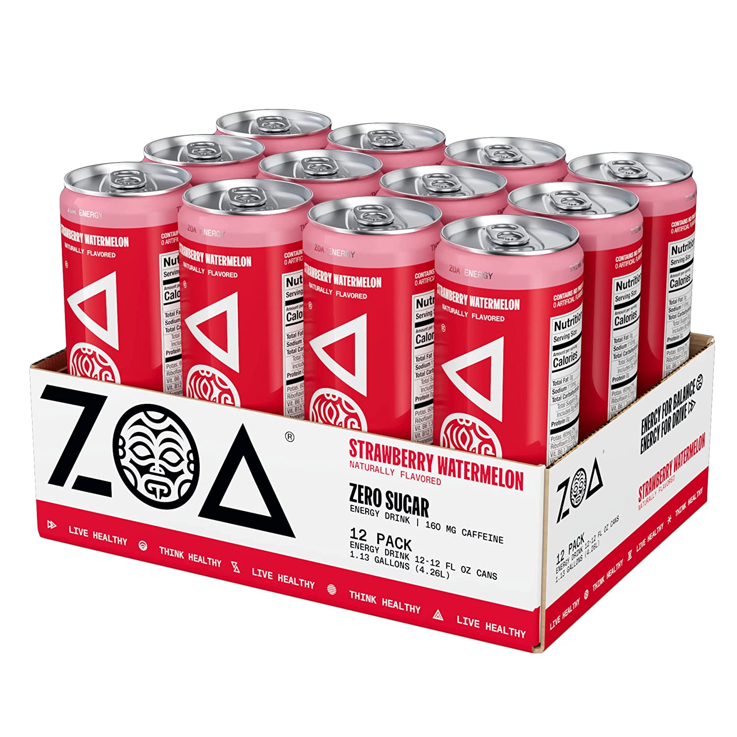 ZOA Zero Sugar Energy Drinks - New Flavors Variety Pack， 12 Fl Oz (36-Pack) - Image 4